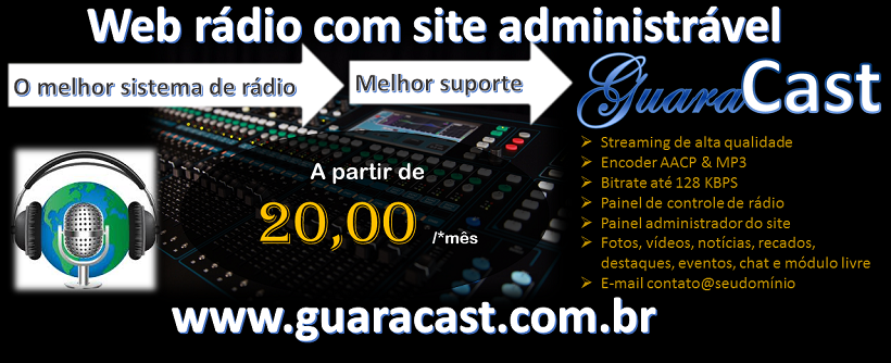 Criar web rádio Guaracast